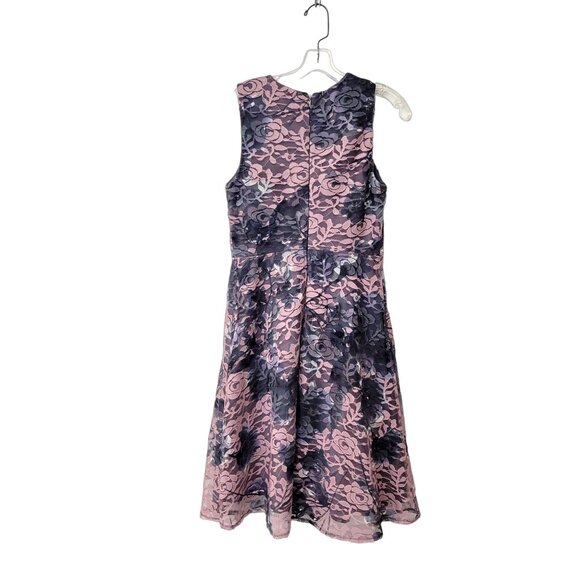 DKNY Pink and Gray Lace Party Dress - Picture 2 of 7